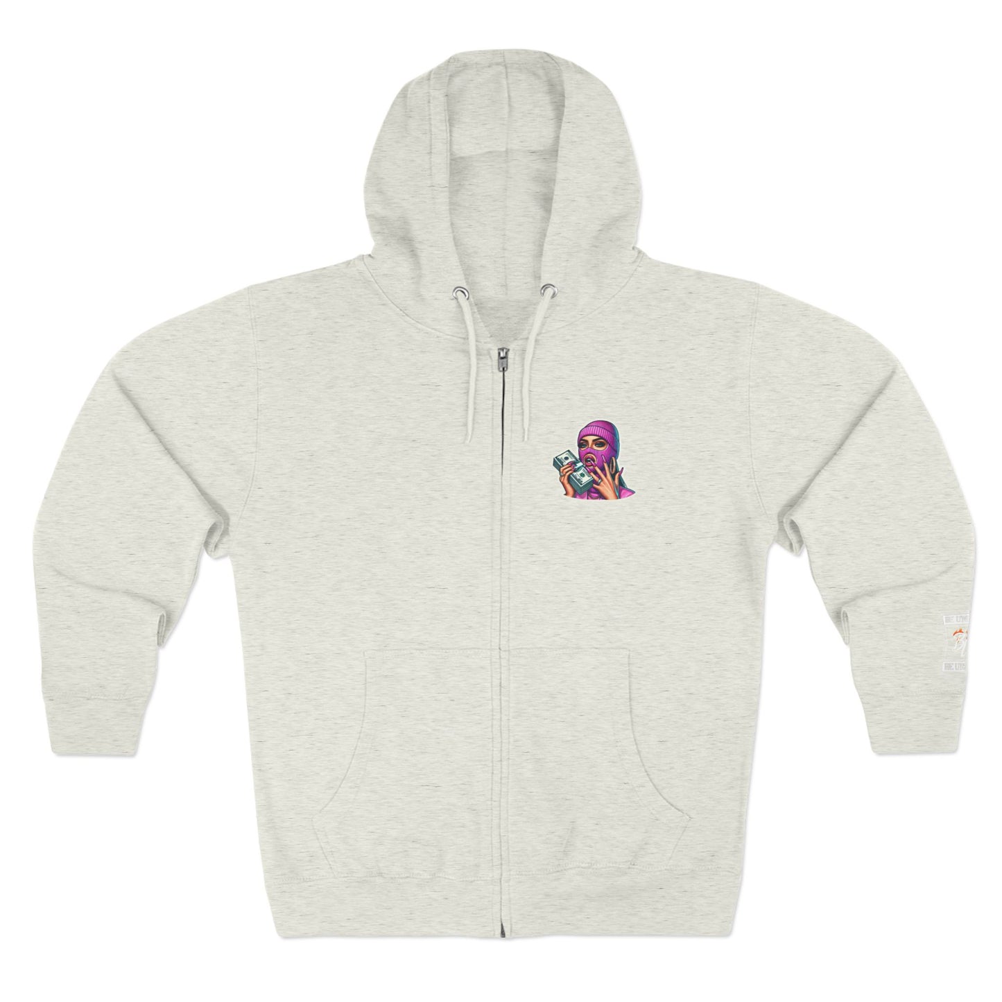 Vibrant Graphic Unisex Zip Hoodie - Street Style Statement