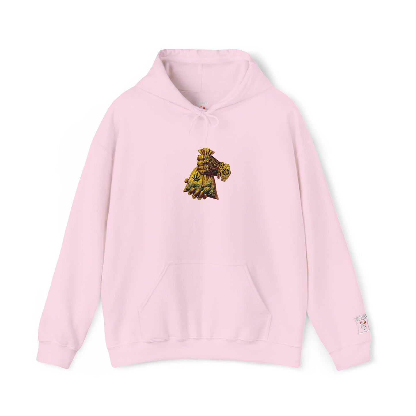 Hoodie — Golden Floral Teddy Bear Graphic Pullover