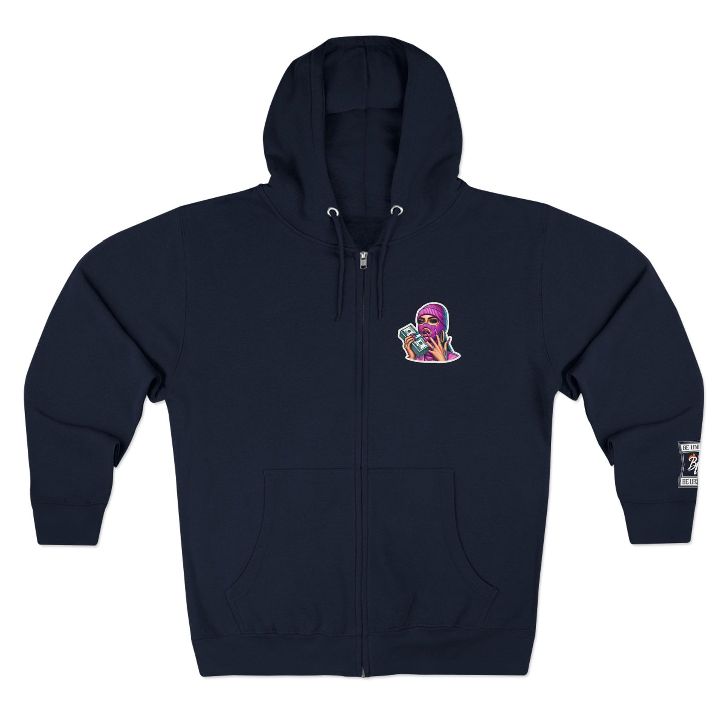 Vibrant Graphic Unisex Zip Hoodie - Street Style Statement