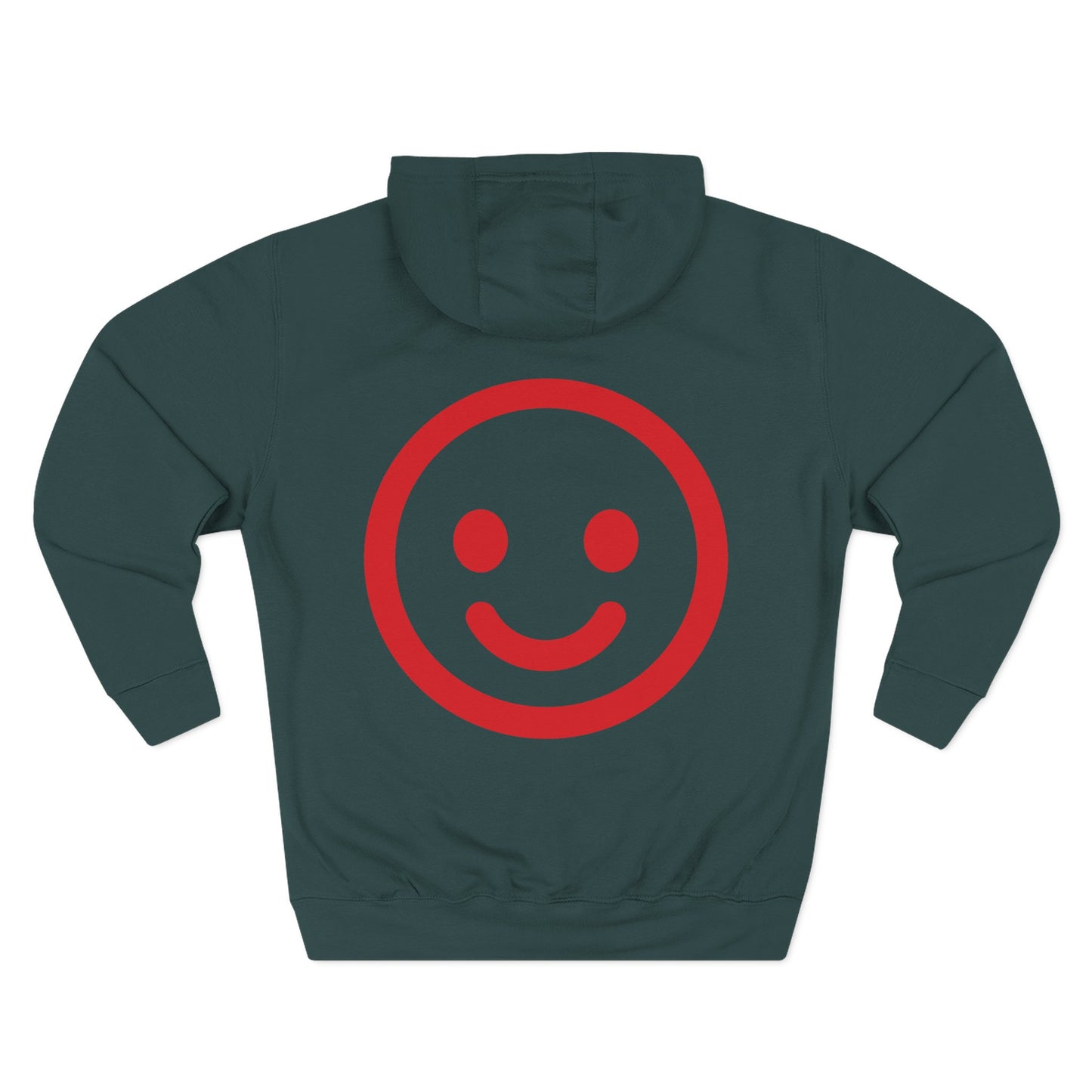 Smiley Face Fleece Hoodie, Cozy Casual Sweatshirt, Unisex Hoodie, Graphic Hoodie, Relaxed Winter Wear