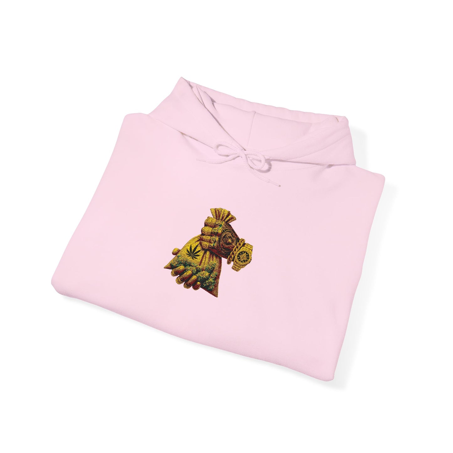Hoodie — Golden Floral Teddy Bear Graphic Pullover
