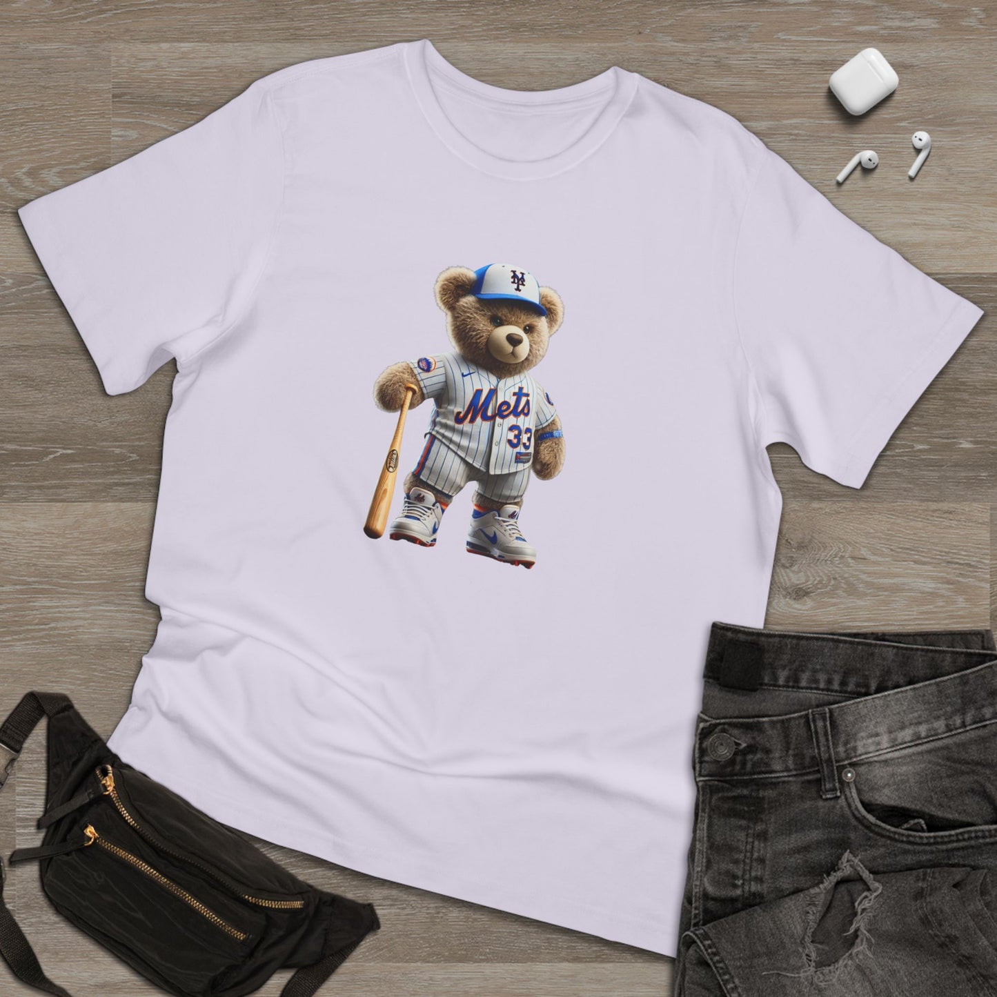 Unisex Bear Baseball T-Shirt, Cute Animal Tee, Gift for Sports Fans, Casual Wear, Soft Cotton Top