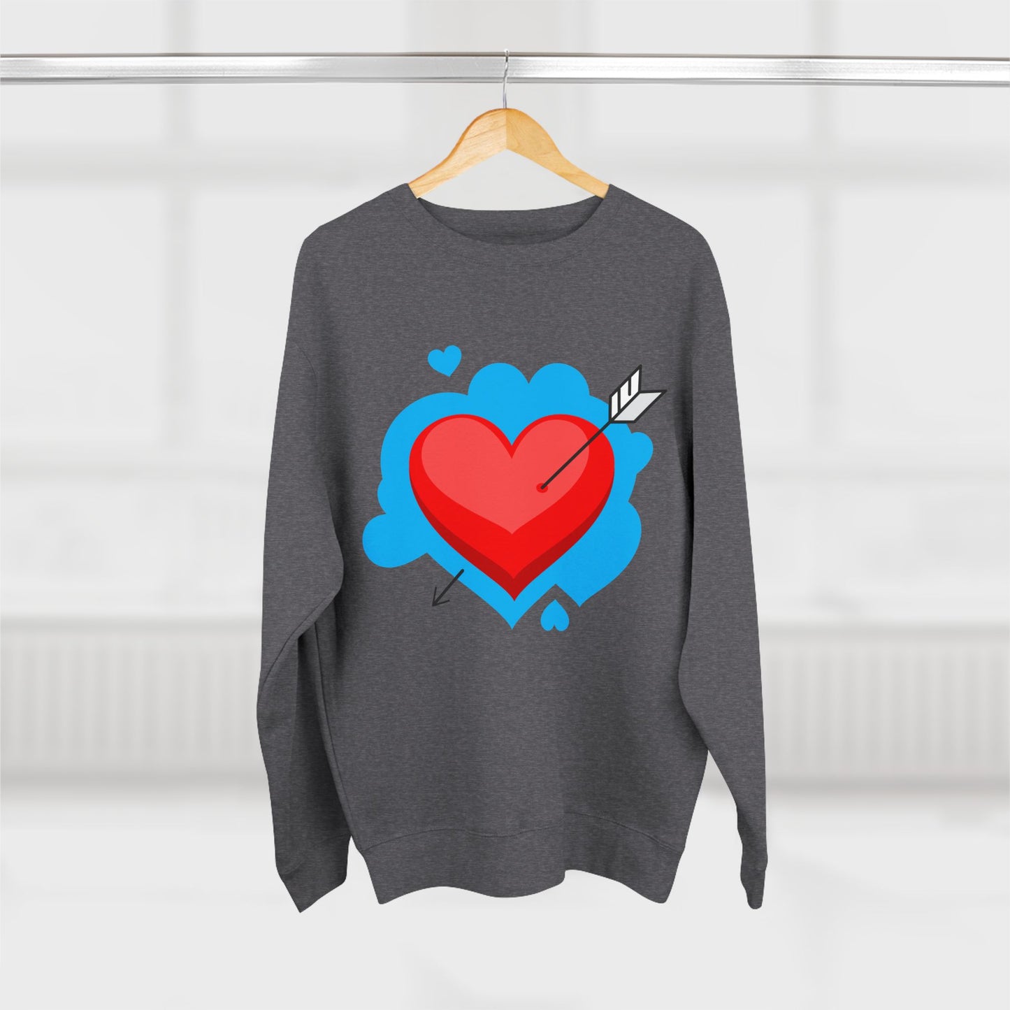 Heart & Self Expression Crewneck Sweatshirt - Cozy Unisex Top for Valentine's Day, Unique Gift, Casual Wear, Be Unique, Comfortable Fashion