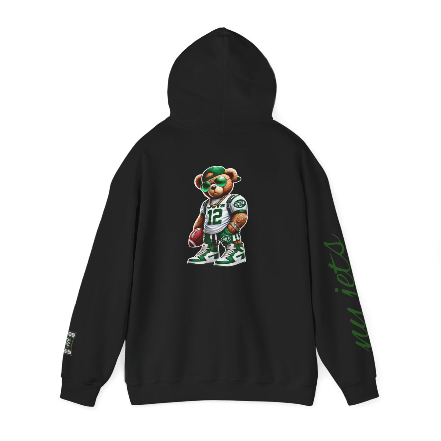 Bear Mascot Football Hoodie — Number 12 Team Spirit Pullover