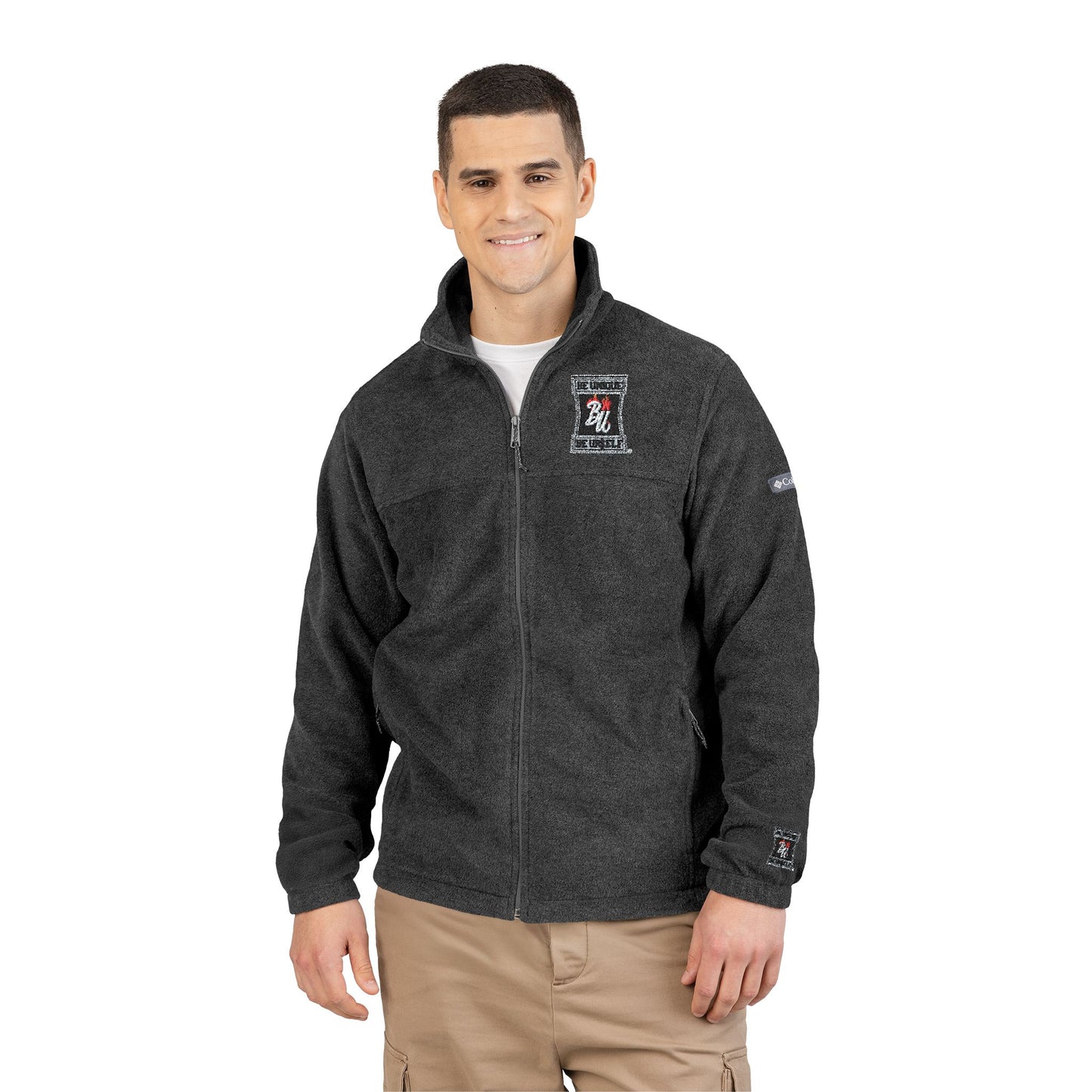 Embroidered Fleece Jacket — 'Be Unique Be Yourself' Chest & Back Design