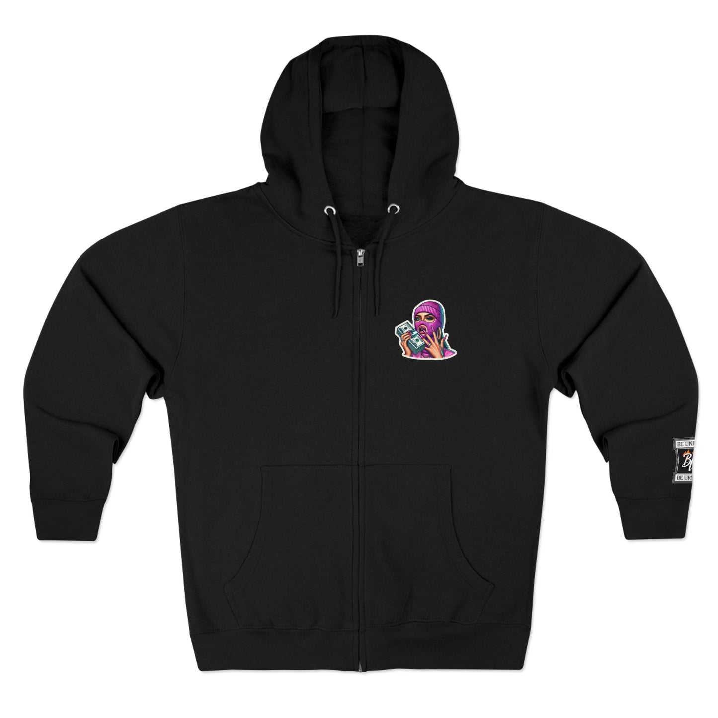 Vibrant Graphic Unisex Zip Hoodie - Street Style Statement