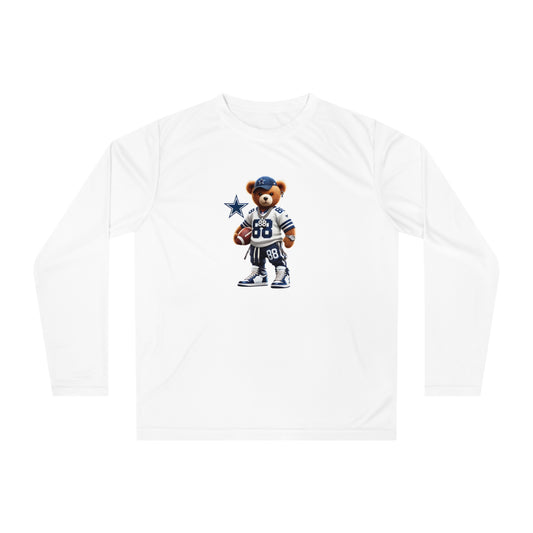 Sporty Bear Long Sleeve Shirt - Unisex Performance Tee for Fans, Gym Wear, Gift for Sports Lovers, Casual Athleisure Top
