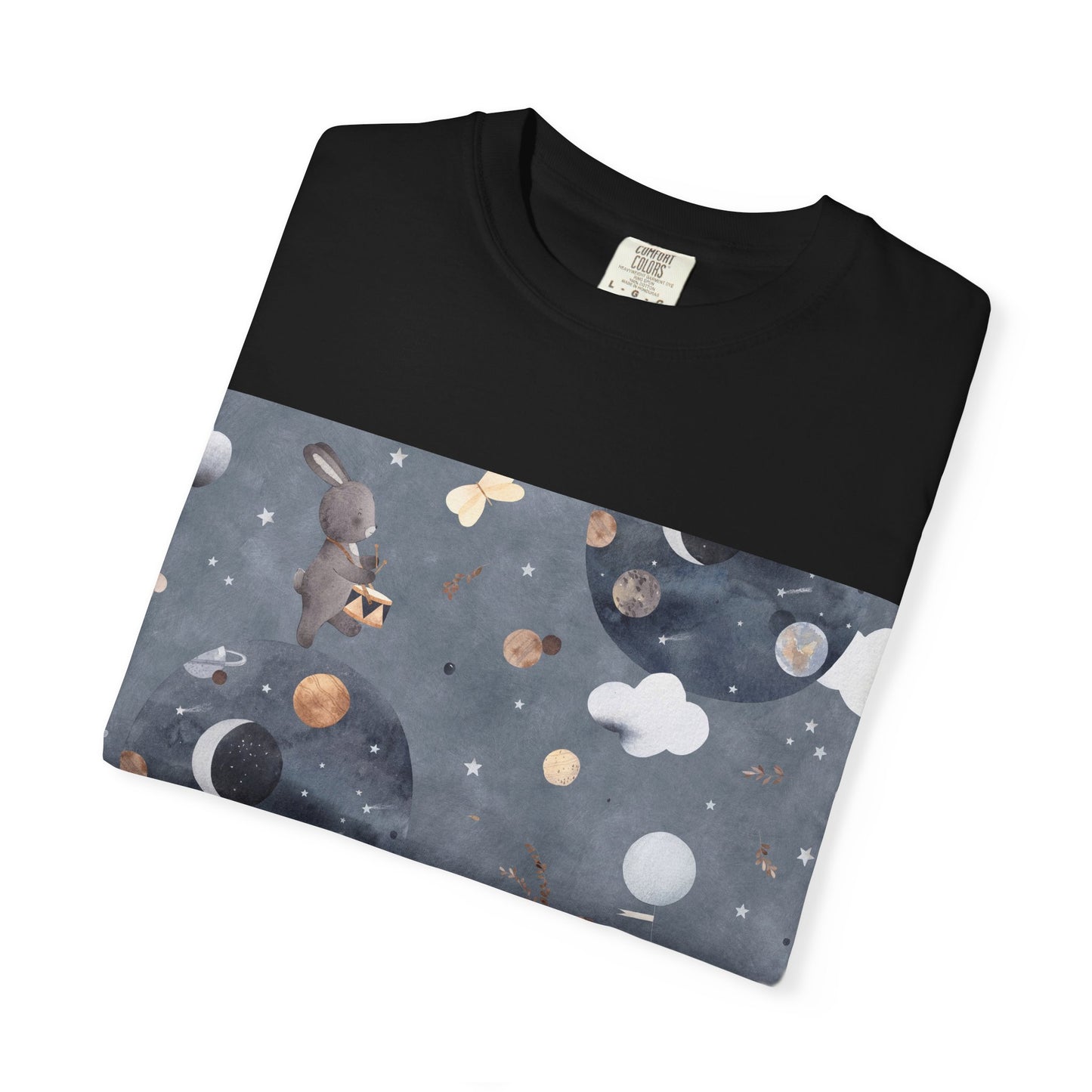 Whimsical Space-Themed T-Shirt, Unisex Graphic Tee, Comfortable Casual Wear, Unique Gift for Friends, Everyday Style, Be Unique Be Yourself