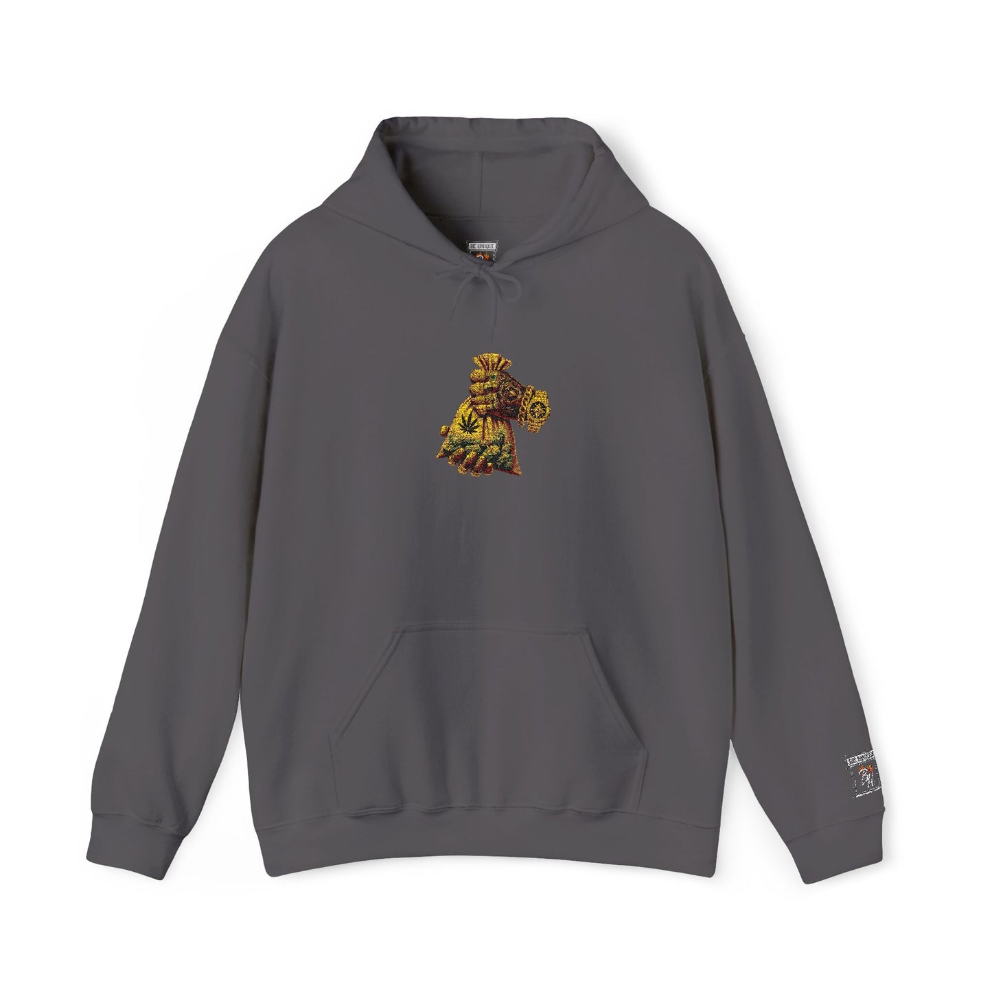 Hoodie — Golden Floral Teddy Bear Graphic Pullover