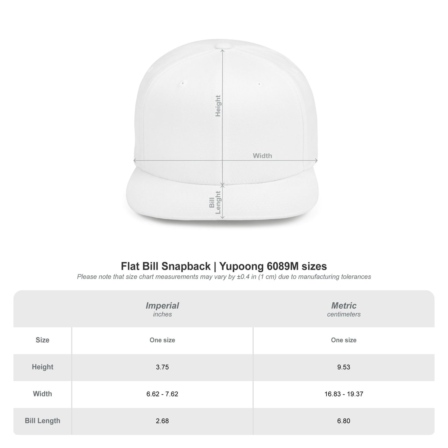 Flat Bill Snapback