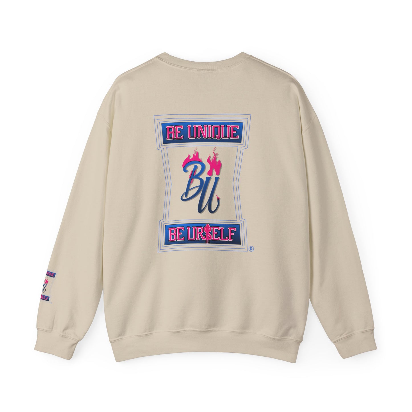 Skull Graffiti Crewneck Sweatshirt — "Be Unique Be Urself" Streetwear