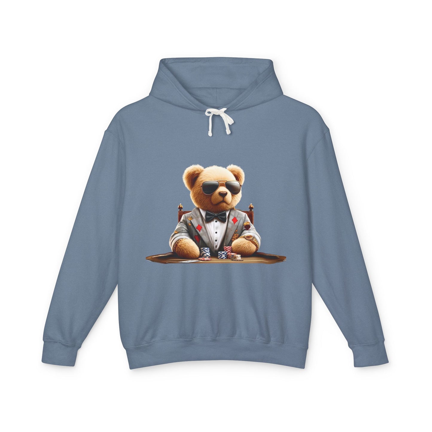 Cool Bear Poker Unisex Lightweight Hoodie