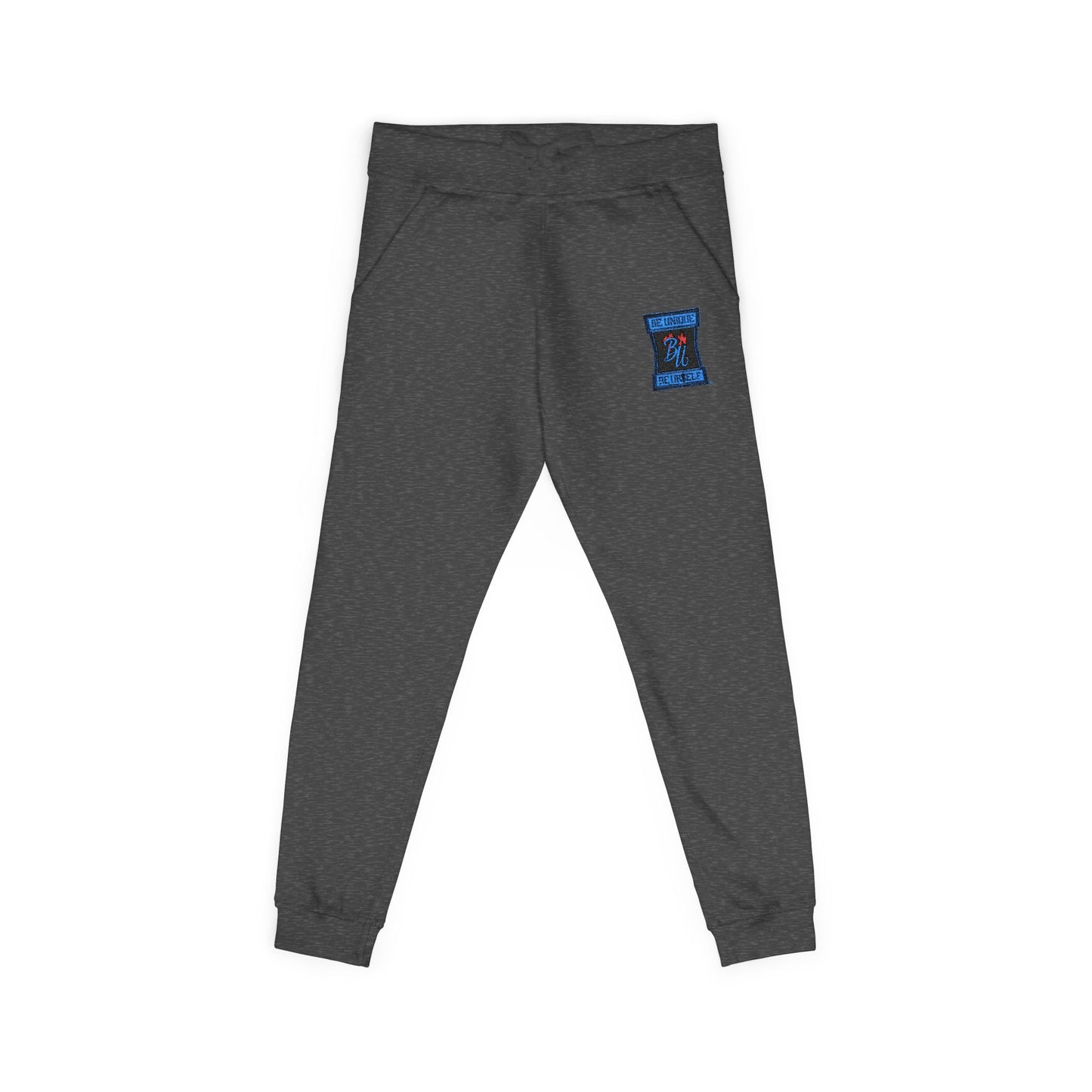 Embroidered Hourglass Joggers — Cozy Coral Fleece Sweatpants