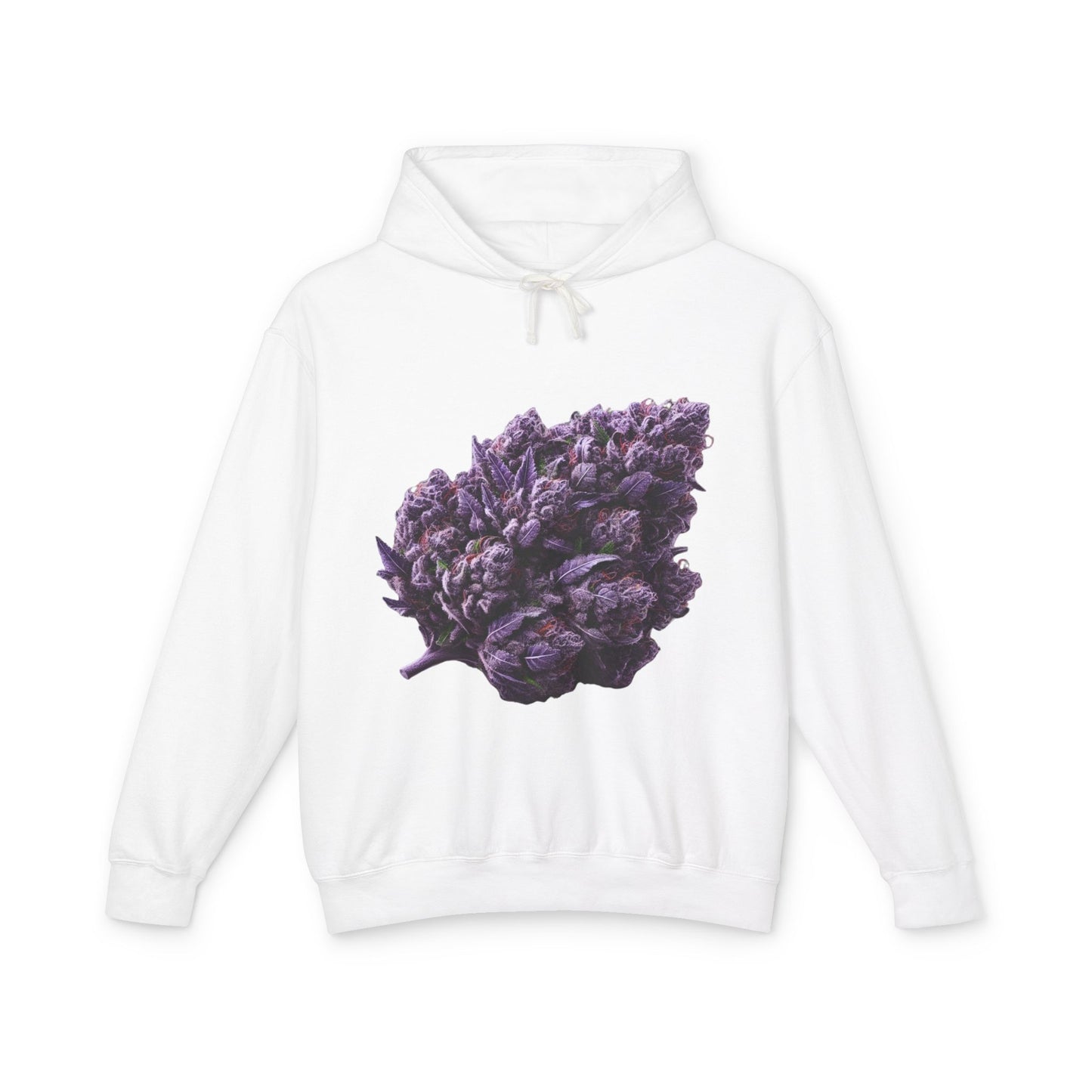 Botanical Purple Flower Hoodie, Unisex Lightweight Sweatshirt, Cozy Casual Wear, Nature Lover Gift, Spring Fashion, Eco-Friendly Apparel