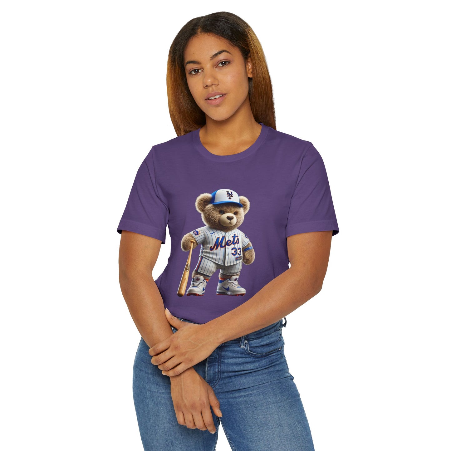 Sporty Bear Graphic Tee - Unisex Jersey T-Shirt, Cute Animal Shirt, Fun Baseball Apparel, Gift for Sports Fans, Casual Wear
