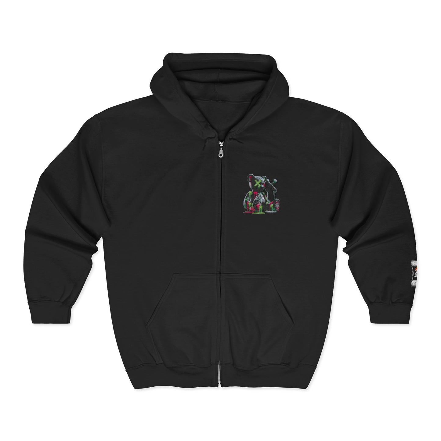 Cool Bear Graphic Unisex Zip Hoodie, Cozy Hoodie for Teens, Casual Wear, Street Style, Perfect Gift for Friends