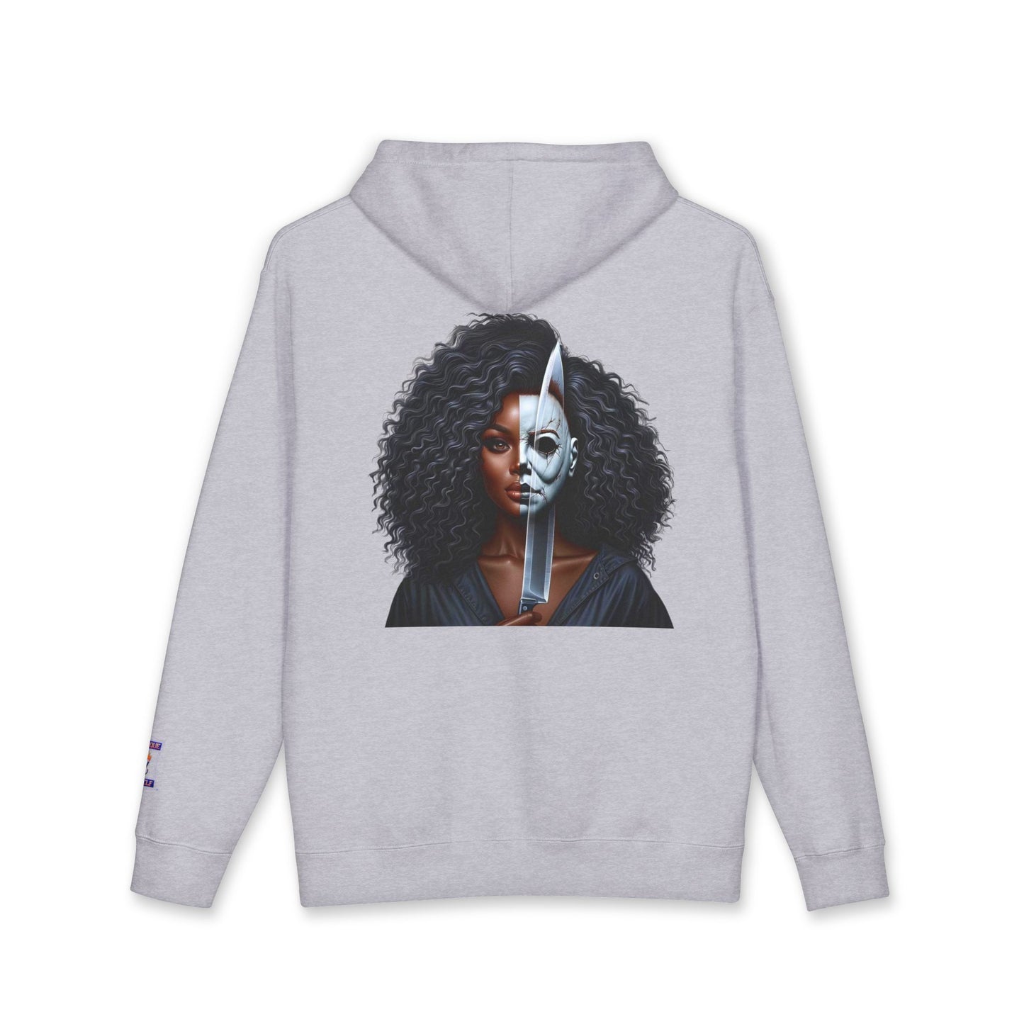 Fierce Art Hoodie | Unisex Heavyweight Sweatshirt, Graphic Design Layered Look, Unique Gift, Casual Fashion, Halloween Apparel