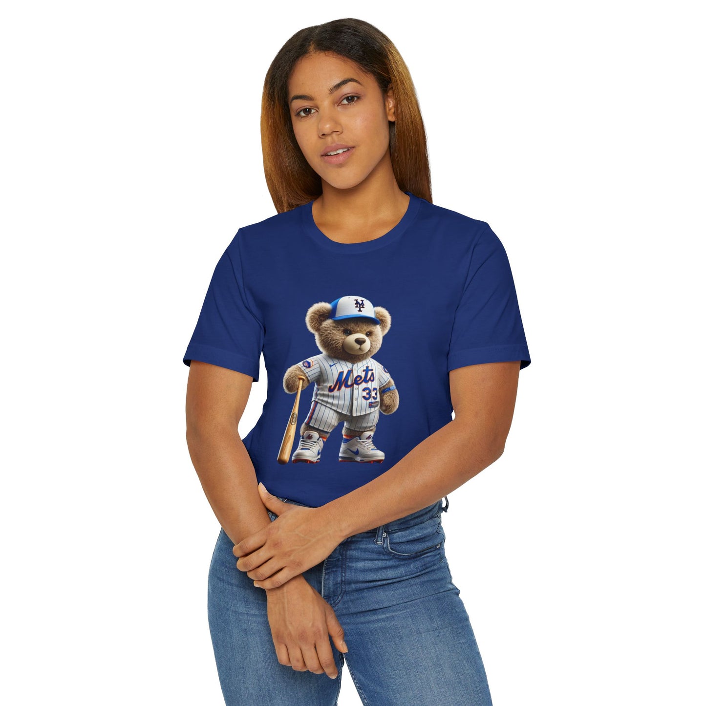 Sporty Bear Graphic Tee - Unisex Jersey T-Shirt, Cute Animal Shirt, Fun Baseball Apparel, Gift for Sports Fans, Casual Wear