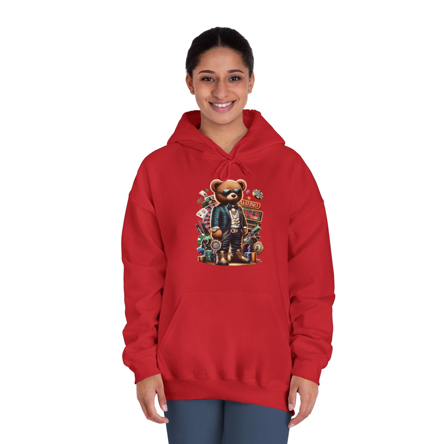 Unique Graphic Hoodie for Trendsetters, Original Bear Art, Cozy Gift for Friends, Be Unique Be Yourself, Casual Fashion
