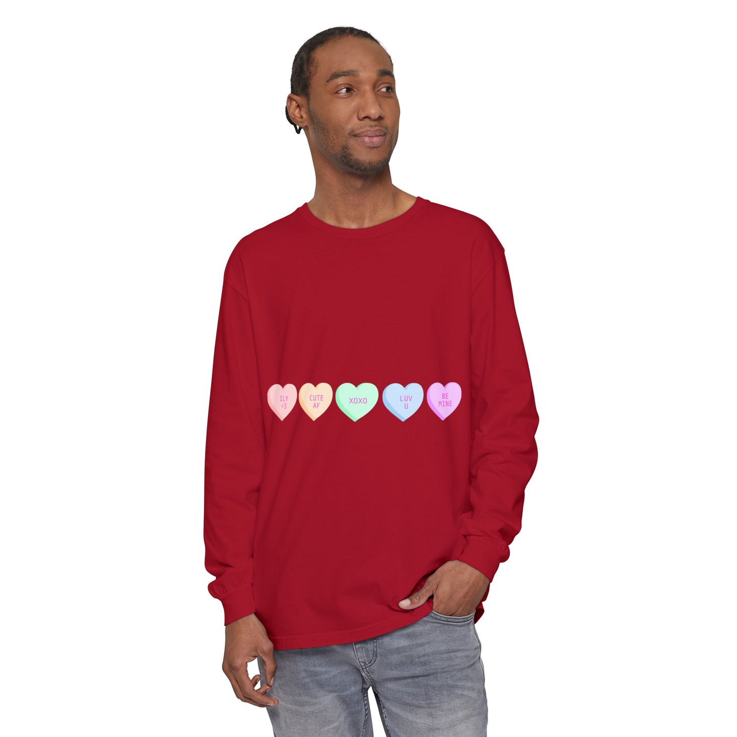 Trendy Long Sleeve Tee with Heart Design and Motivational Back Print, Unisex Gift, Casual Wear, Outfit for All Seasons, Perfect for [...]