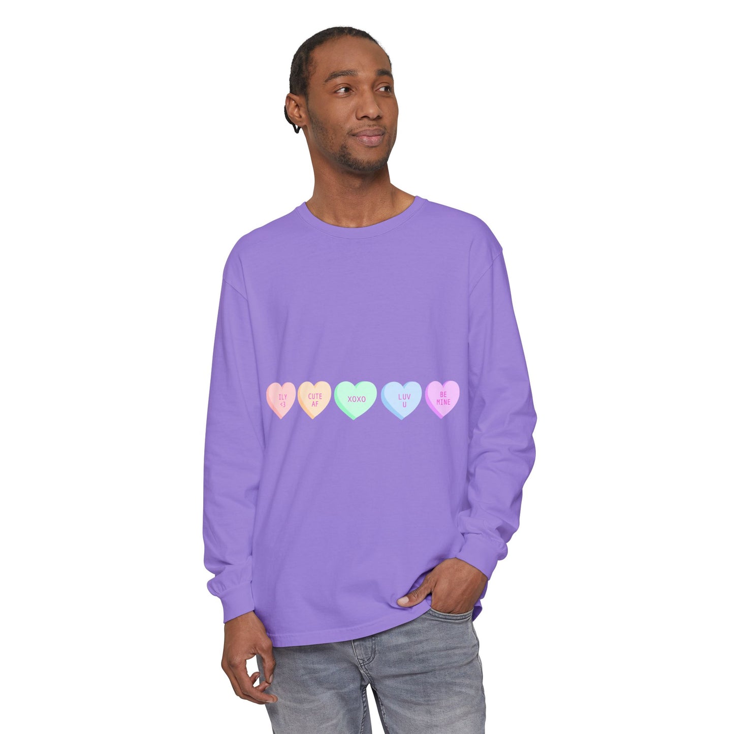 Trendy Long Sleeve Tee with Heart Design and Motivational Back Print, Unisex Gift, Casual Wear, Outfit for All Seasons, Perfect for [...]