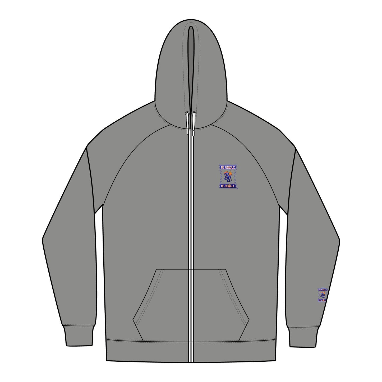 Urban Alien Graphics Full-Zip Hoodie - Streetwear, Casual Jacket, Hip Hop Apparel, Funky Gift for Men, Cool Hoodie