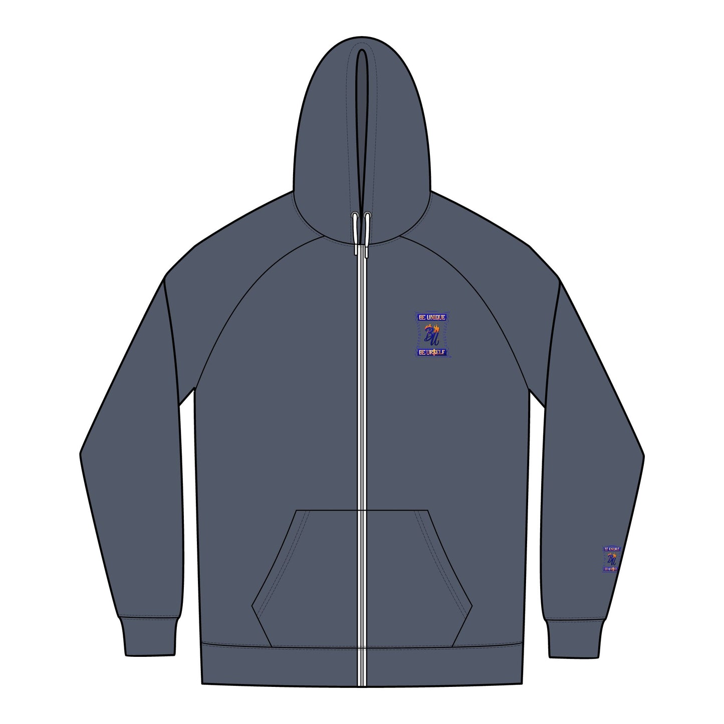 Urban Alien Graphics Full-Zip Hoodie - Streetwear, Casual Jacket, Hip Hop Apparel, Funky Gift for Men, Cool Hoodie