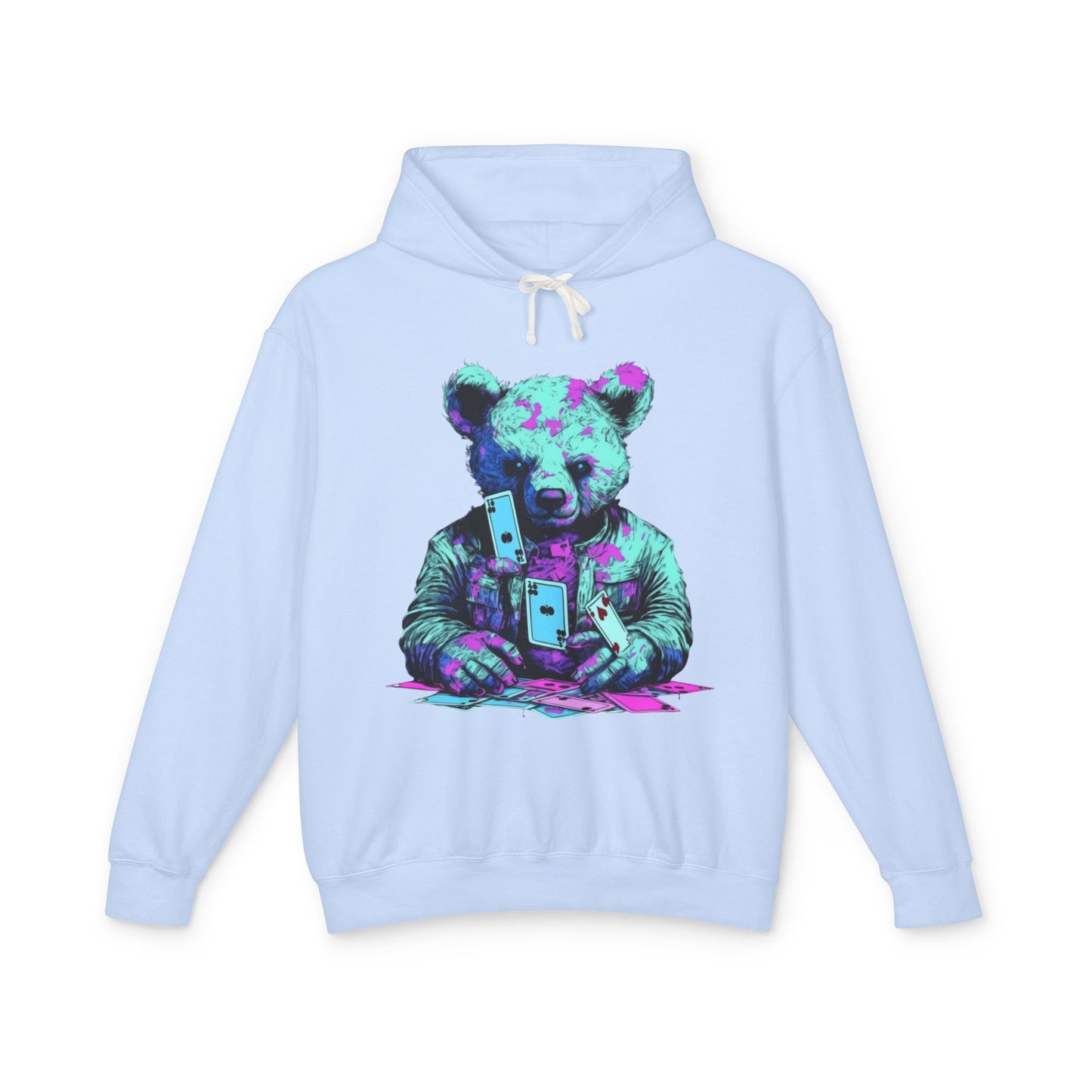 Colorful Bear Graphic Hoodie for Trendy Casual Wear