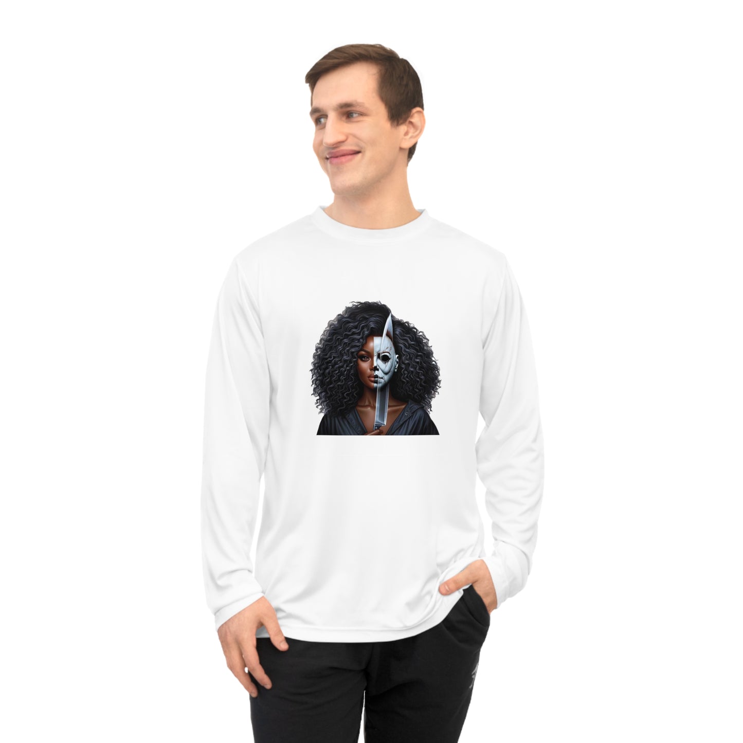Unisex Artistic Performance Tee with Unique Design, Fitness Apparel, Creative Sportswear, Gift for Art Lovers, Casual Fashion