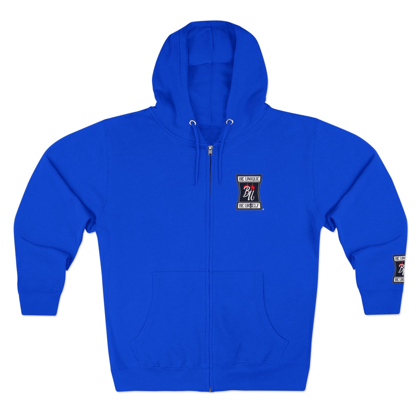 Retro Soda Logo Zip Hoodie — 'Hi' Patch Streetwear Zip-Up