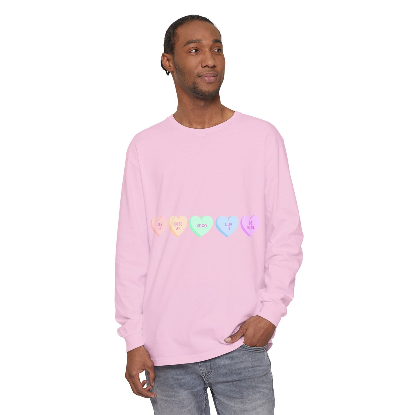Trendy Long Sleeve Tee with Heart Design and Motivational Back Print, Unisex Gift, Casual Wear, Outfit for All Seasons, Perfect for [...]