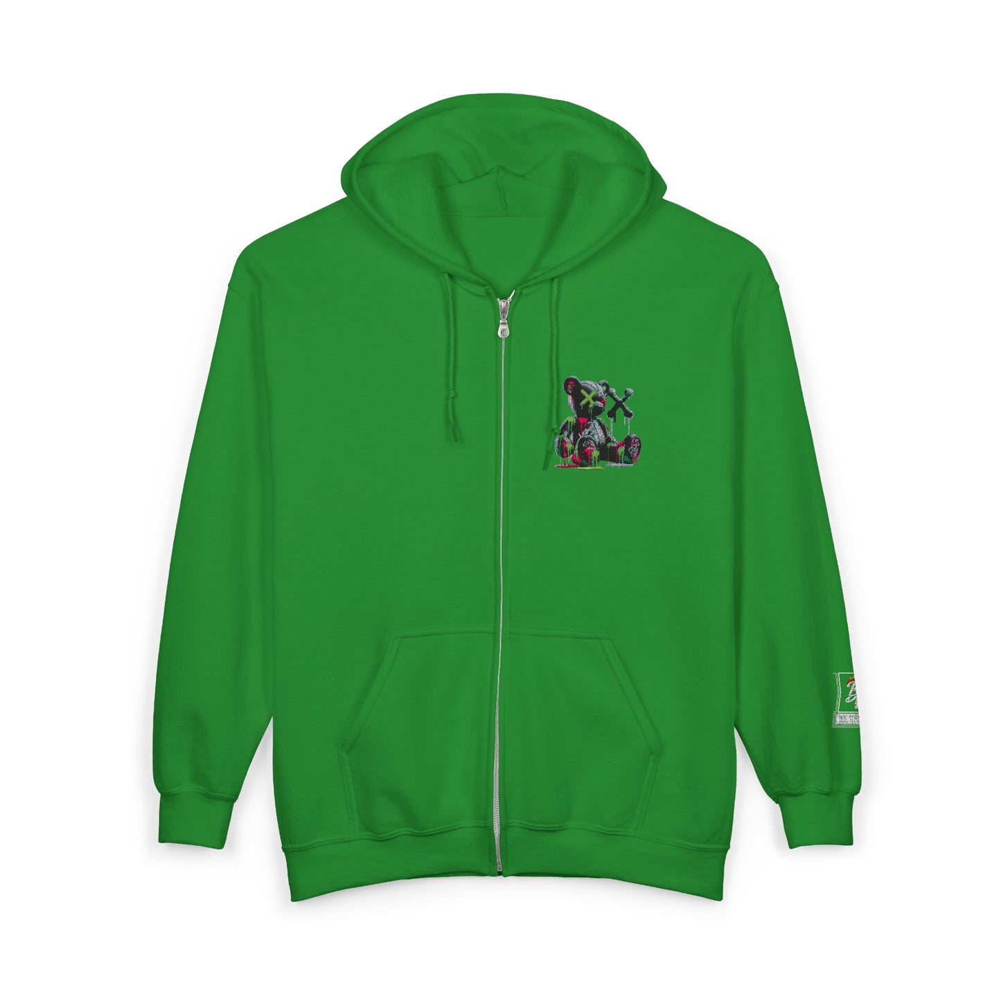 Cool Bear Graphic Unisex Zip Hoodie, Cozy Hoodie for Teens, Casual Wear, Street Style, Perfect Gift for Friends