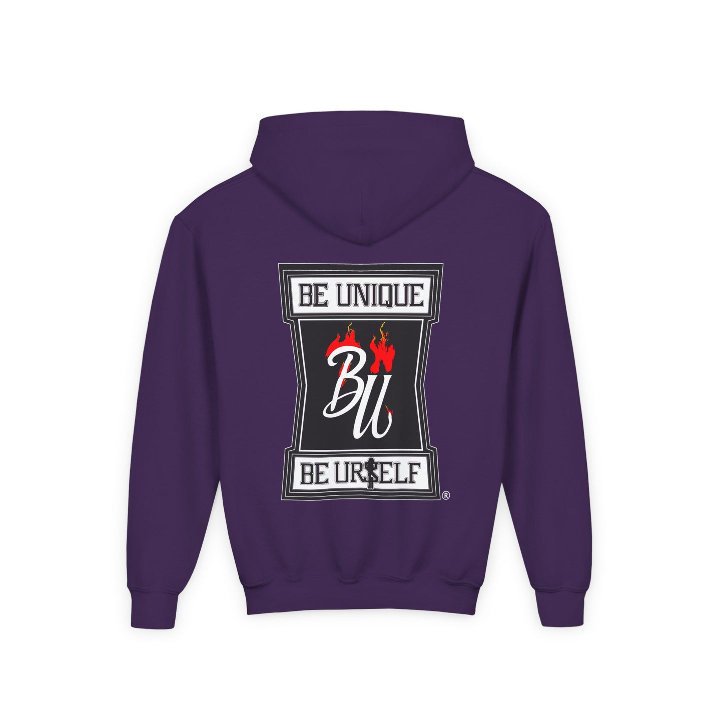Harley Quinn Inspired Youth Hoodie, Be Unique Be Yourself Sweatshirt, Comic-Con Apparel, Kids Gift, Movie Fan Hoodie
