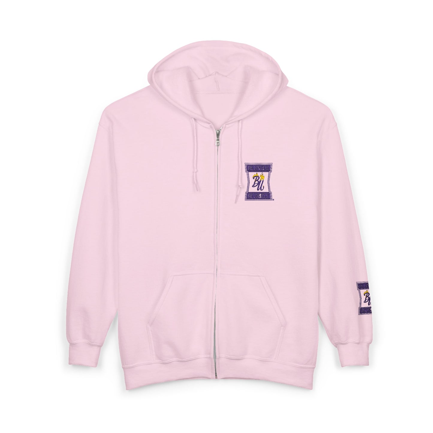 Tarot Cat Zip Hoodie — "The High Priestess" Minimal Chest & Sleeve Design