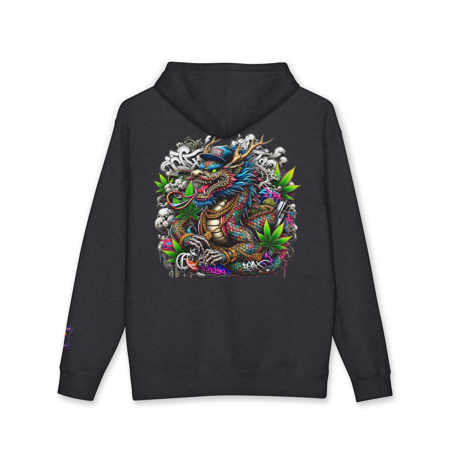 Colorful Dragon Design Unisex Heavyweight Hoodie, Graphic Sweatshirt, Streetwear Fashion, Unique Gift, Cozy Wear