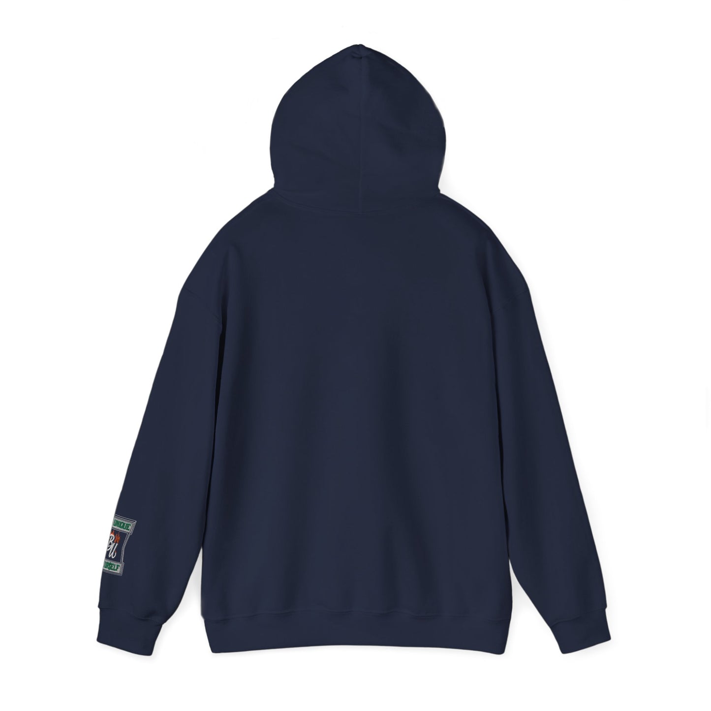 Patchwork Teddy Bear Hoodie — Colorful Grunge Bear Design