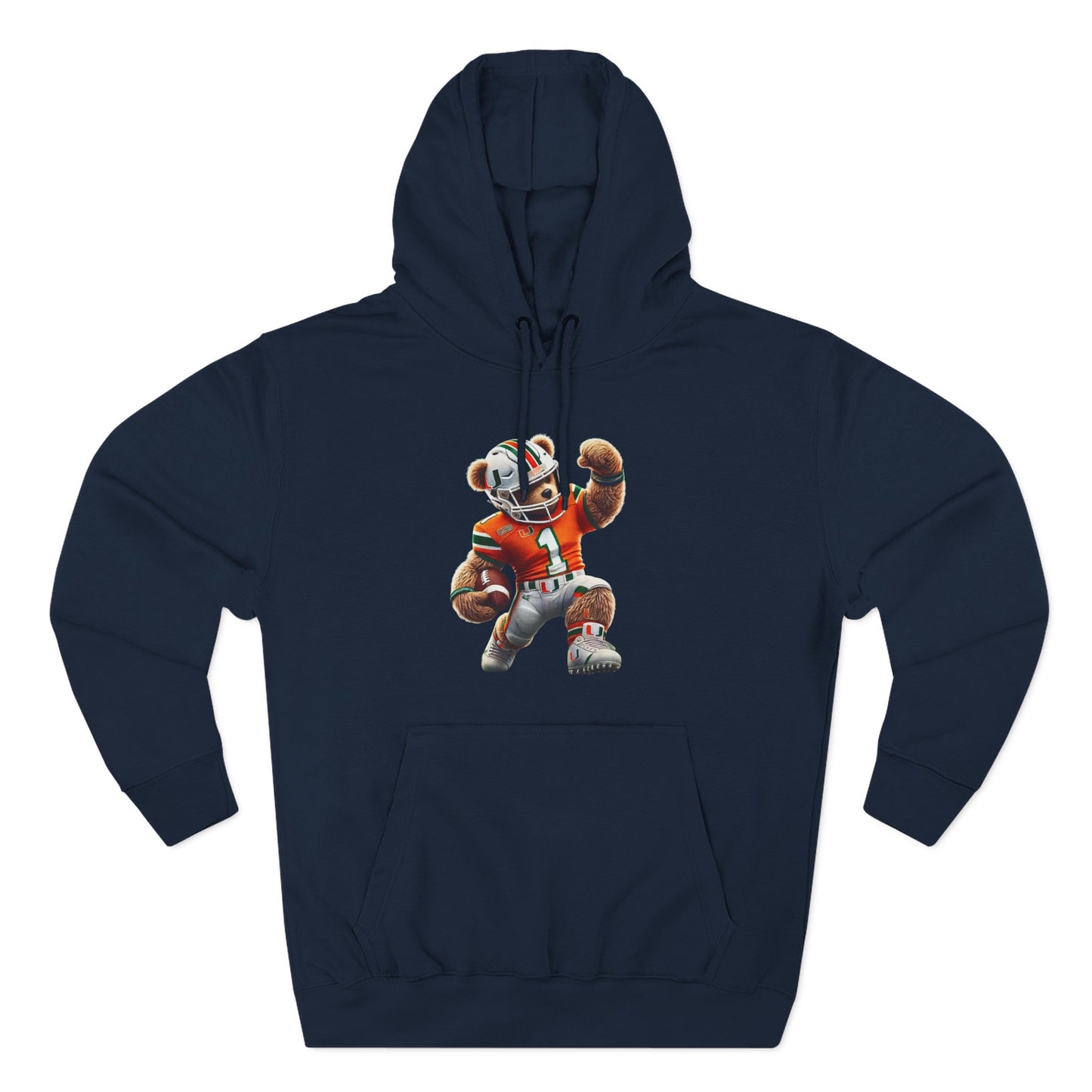 Sporty Three-Panel Fleece Hoodie, Unique Hooded Sweatshirt, Casual Fall Wear, Gift for Sports Fans, Comfortable Activewear