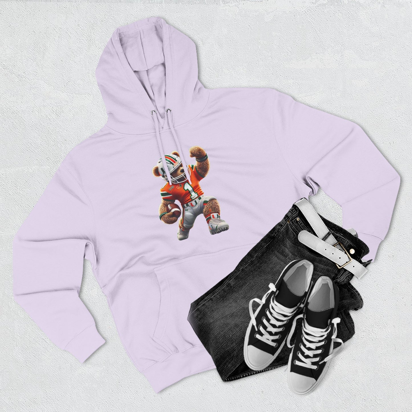 Sporty Three-Panel Fleece Hoodie, Unique Hooded Sweatshirt, Casual Fall Wear, Gift for Sports Fans, Comfortable Activewear