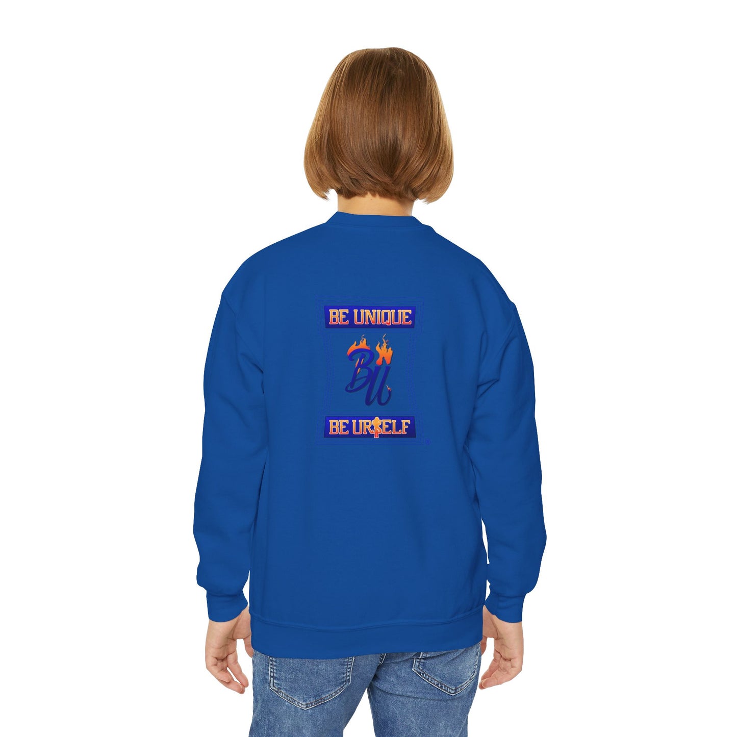 Youth Crewneck Sweatshirt with Playful Dog Design | Perfect for Pet Lovers, Everyday Comfort, Gift Idea, Unique Style, Trendy Apparel