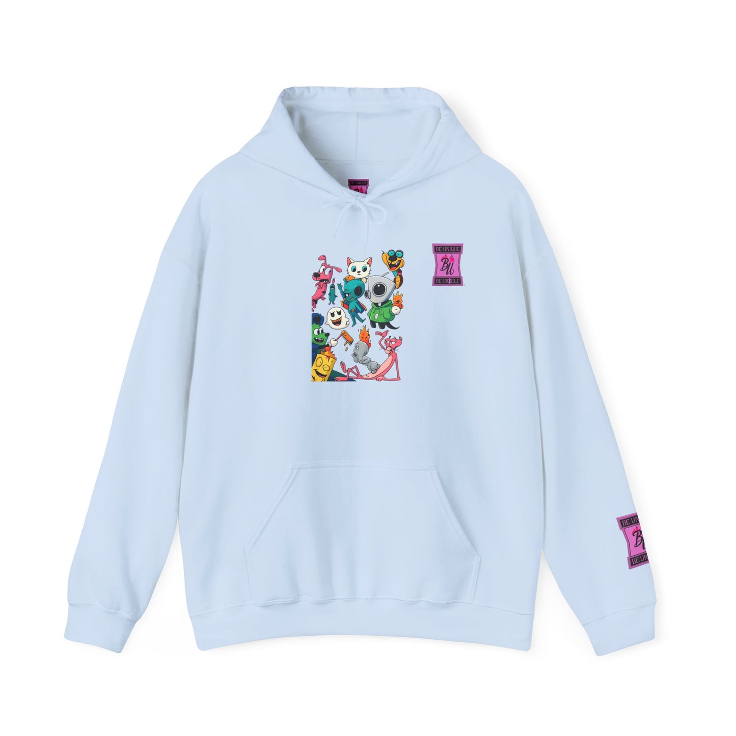 Hoodie — Cute Kawaii Character Collage Pullover