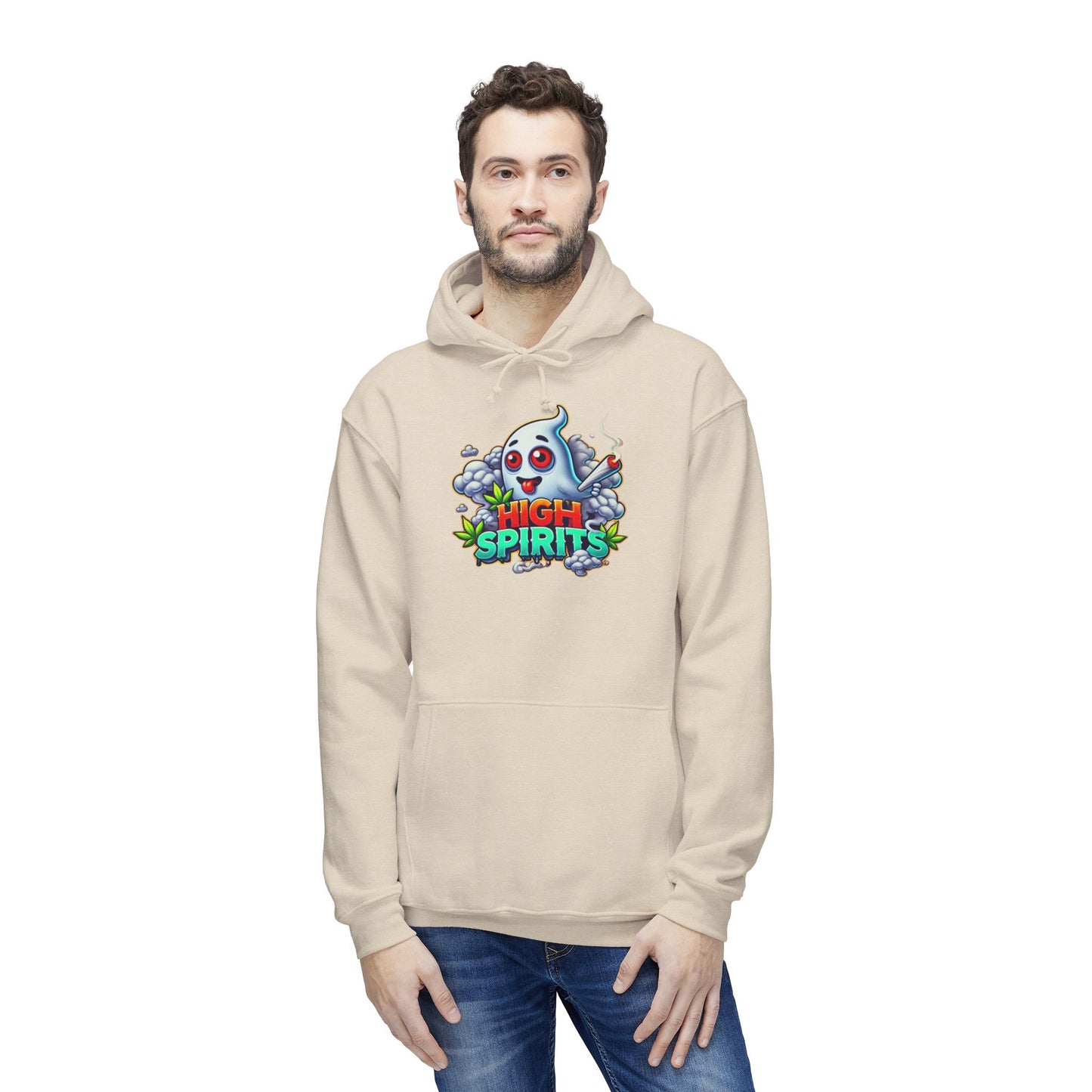 Unisex Hooded Sweatshirt - Halloween Ghost Design, Cozy Gift for Fall, Party Wear, Spooky Season, Casual Comfort
