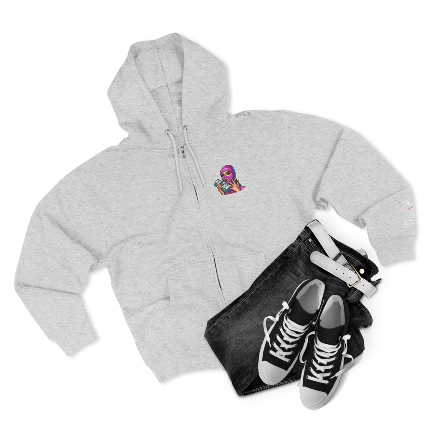 Vibrant Graphic Unisex Zip Hoodie - Street Style Statement