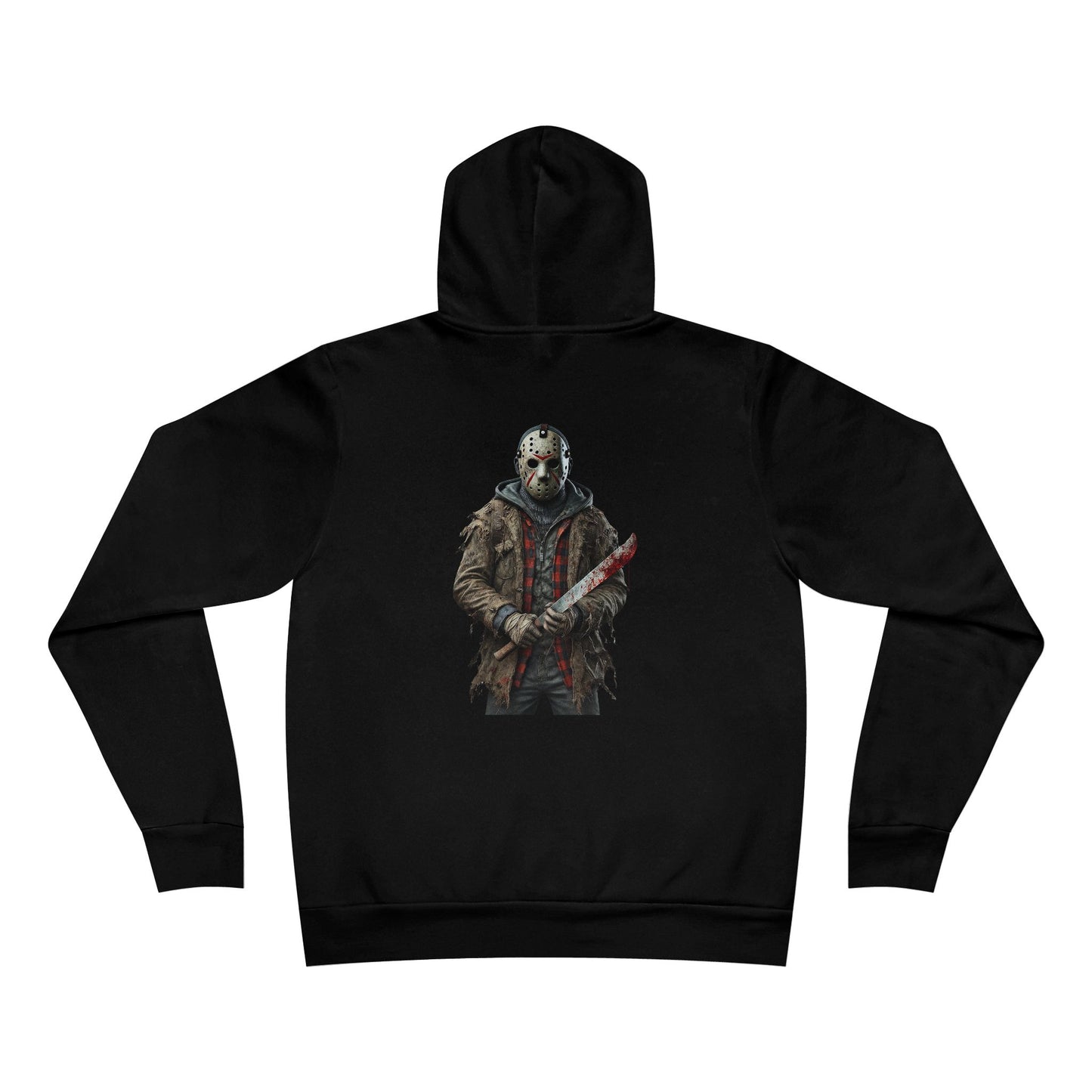 Horror-Themed Hoodie, Unisex Graphic Pullover, Perfect for Halloween, Gamer Gift, Cozy Casual Wear, Movie Merchandise