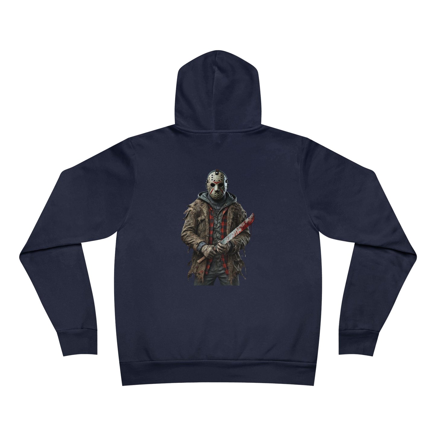 Horror-Themed Hoodie, Unisex Graphic Pullover, Perfect for Halloween, Gamer Gift, Cozy Casual Wear, Movie Merchandise