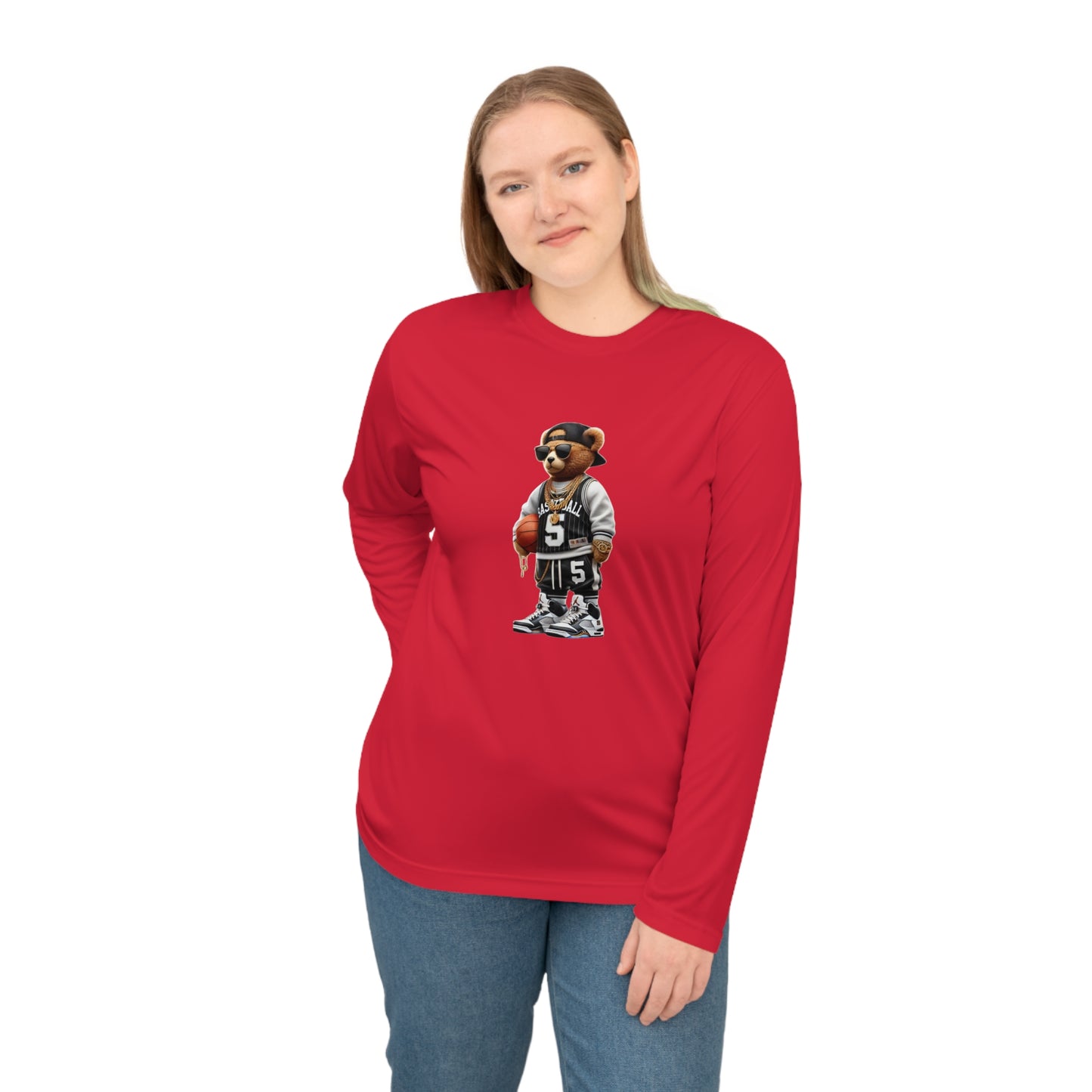 Cool Bear Graphic Long Sleeve Shirt | Casual Sportswear, Unisex Activewear, Streetwear Fashion, Gift for Sports Lovers