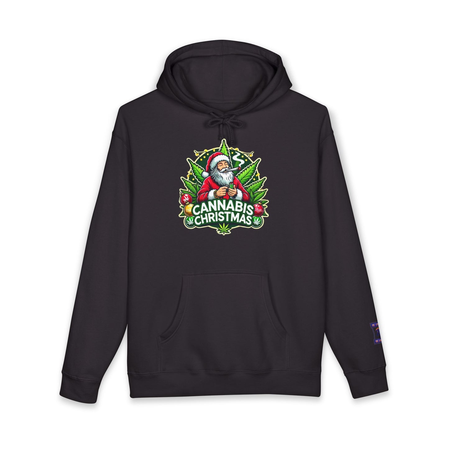 Cannabis Christmas Hoodie, Fun Holiday Apparel, Unisex Sweatshirt, Unique Gift for Cannabis Lovers, Festive Streetwear