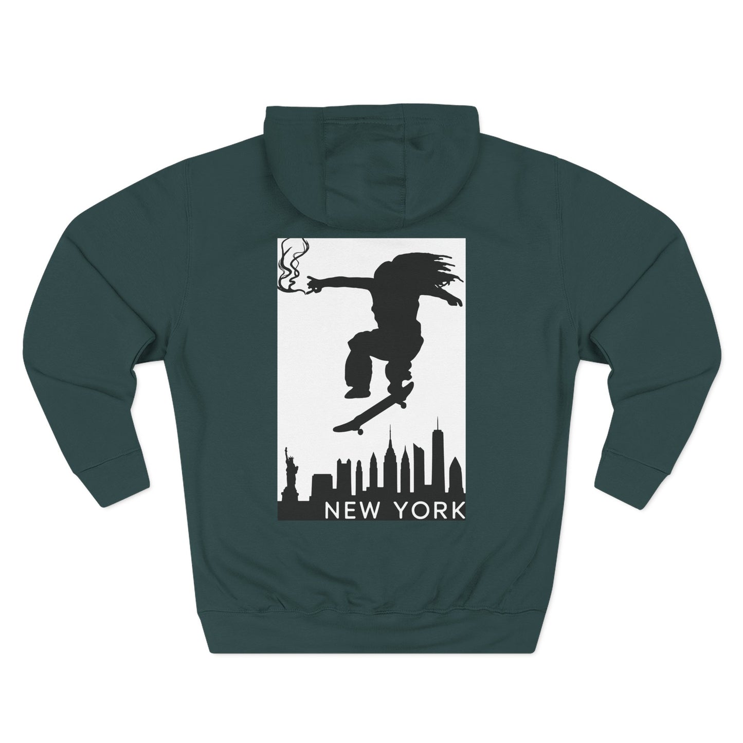 Urban Skate Fleece Hoodie - Streetwear Style, Cozy Pullover, Gift for Skaters, Trendy Fashion, New York Inspired