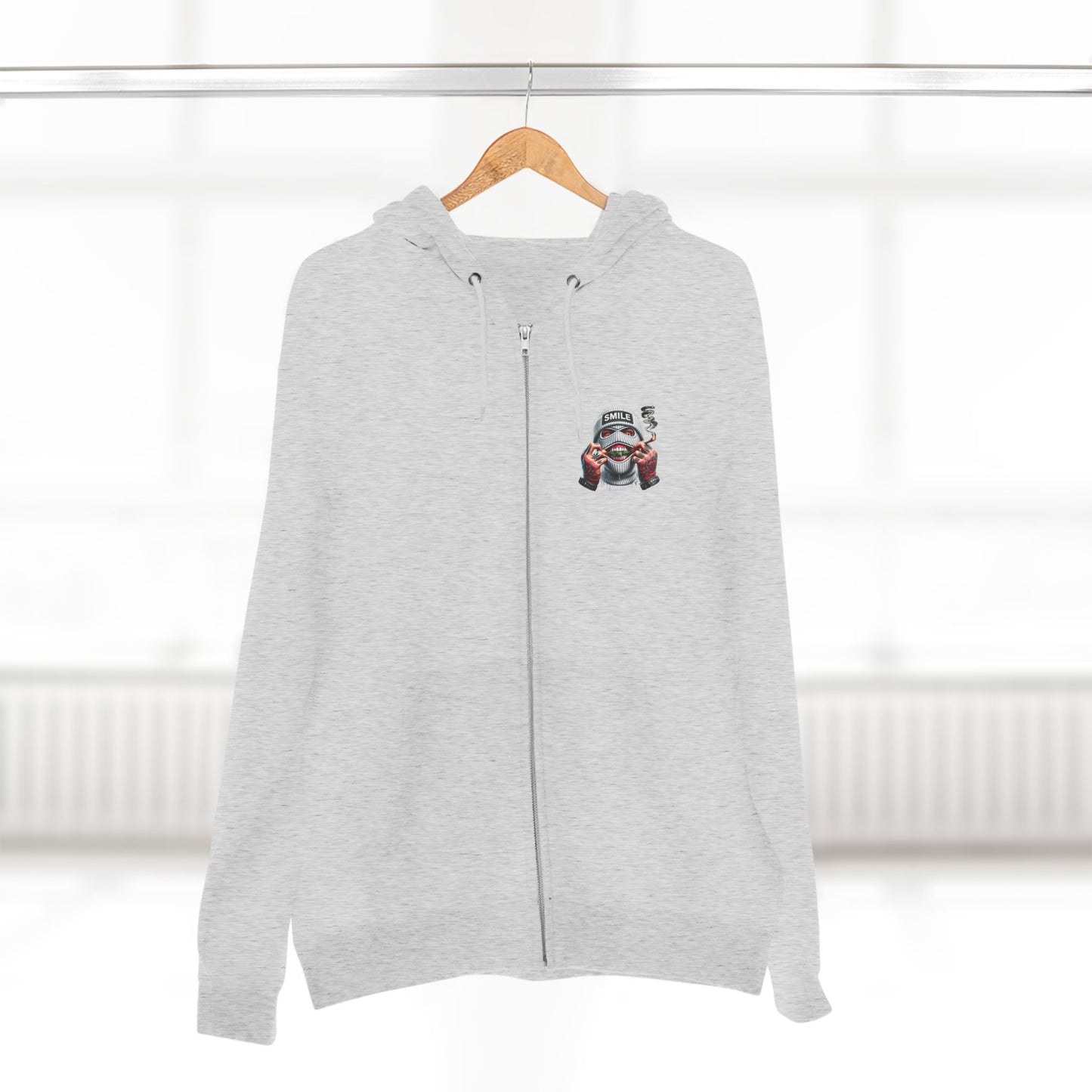 Urban Art Zip Hoodie - Smile Design for Trendsetters