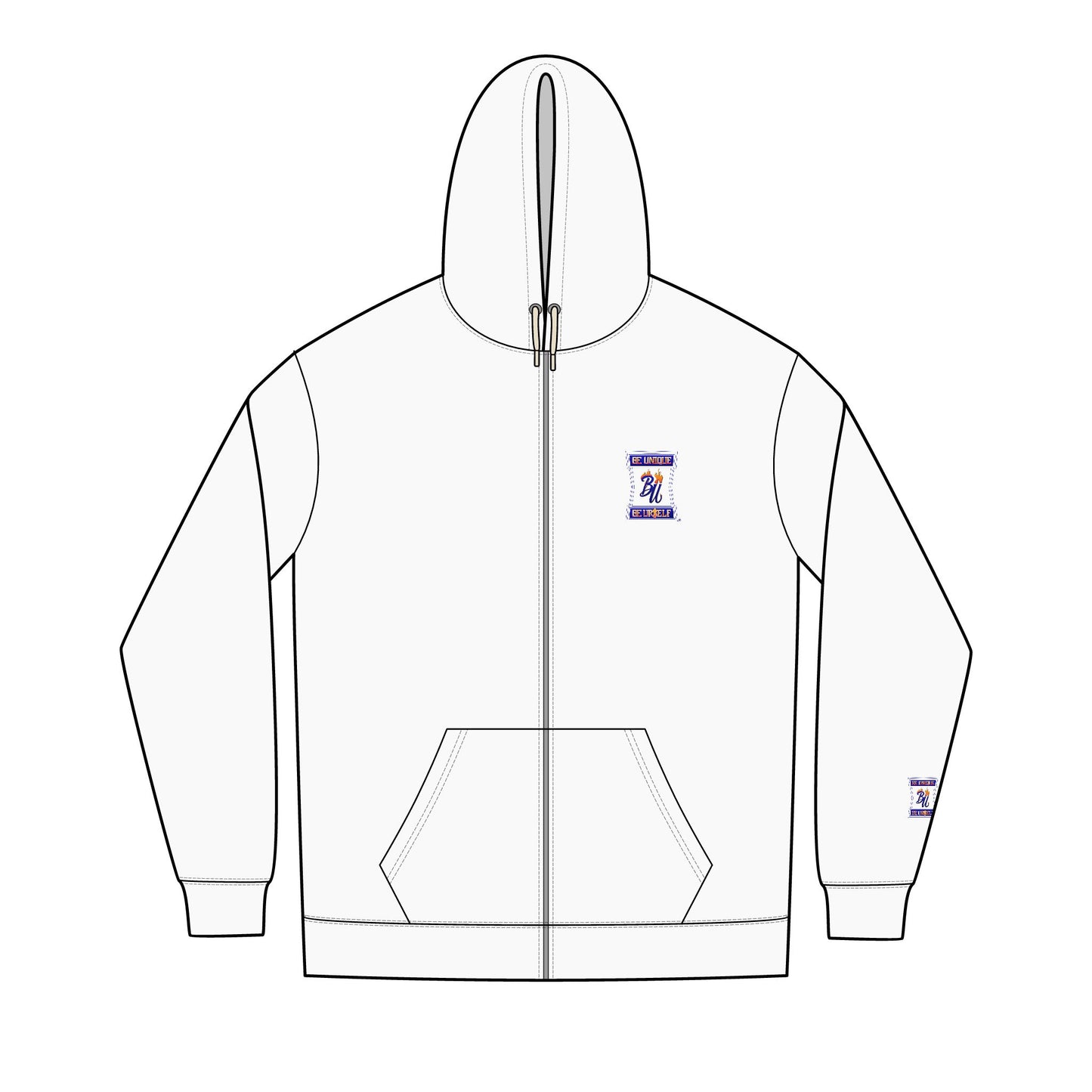 Men's Retro Graphic Full-Zip Hoodie, Cool Casual Wear, Unique Gift for Him, Streetwear Hoodie, Stylish Layering Piece