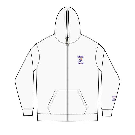 Men's Retro Graphic Full-Zip Hoodie, Cool Casual Wear, Unique Gift for Him, Streetwear Hoodie, Stylish Layering Piece